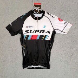 HINCAPIE NEW WOMENS STRETCH BIKING SHIRT SIZE 2XS BLUE BLACK WHITE